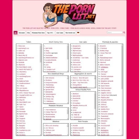 list of pornographic