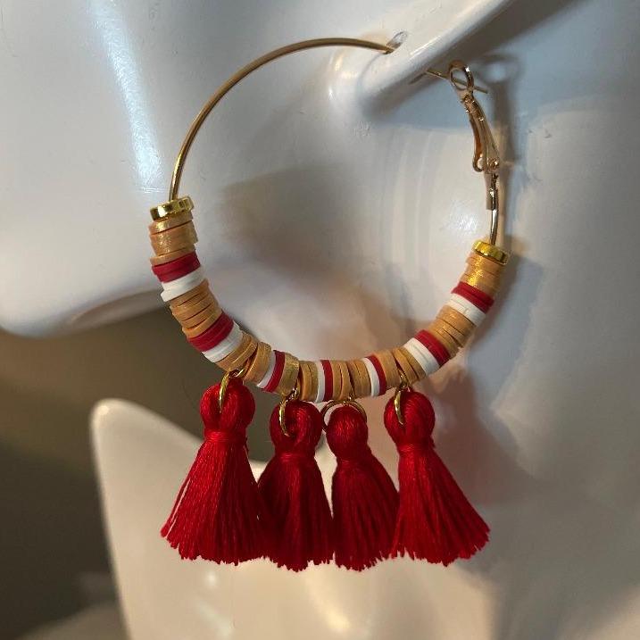 Elegant 49ers Gold Earrings: Perfect for Game Day