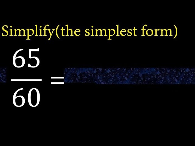 Simplifying 65/86: A Simple Guide with Step-by-Step Instructions