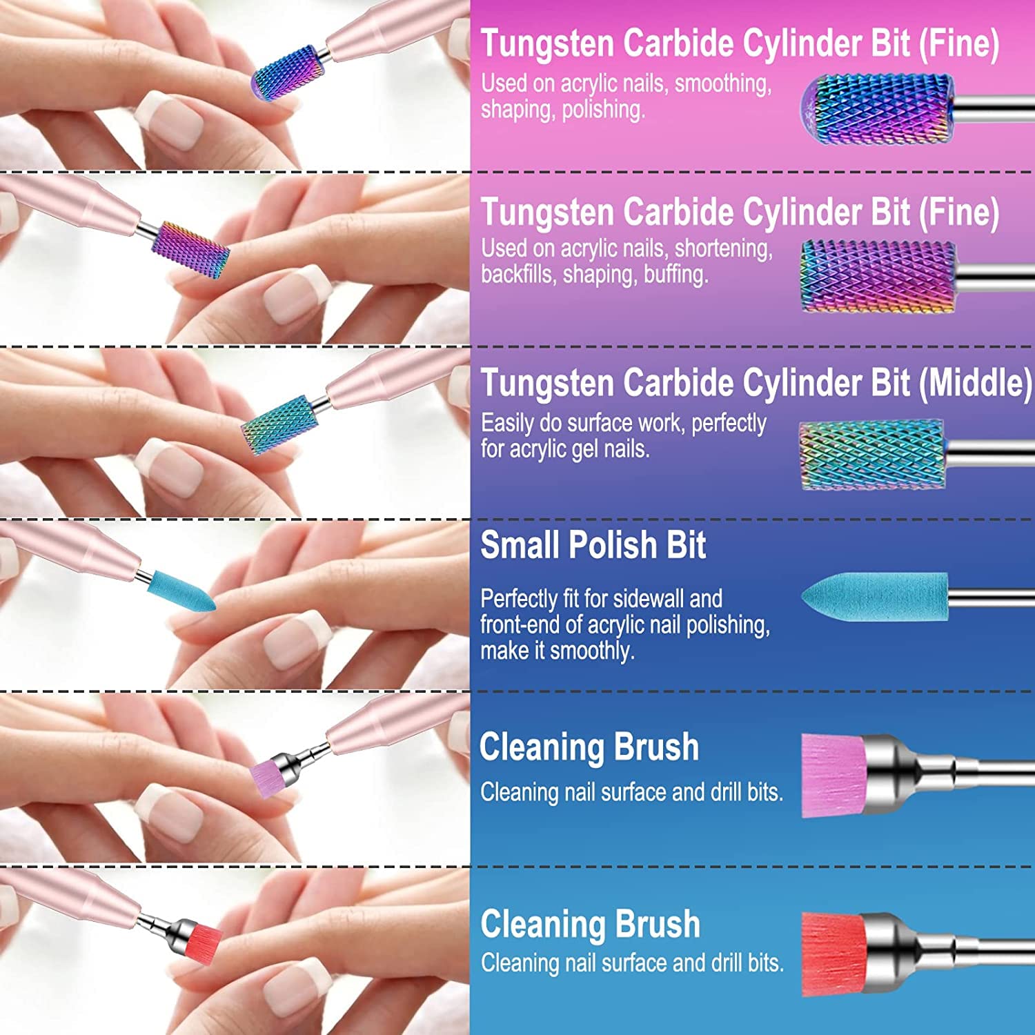 Get the Perfect Manicure with These Acrylic Nail Drill Bits