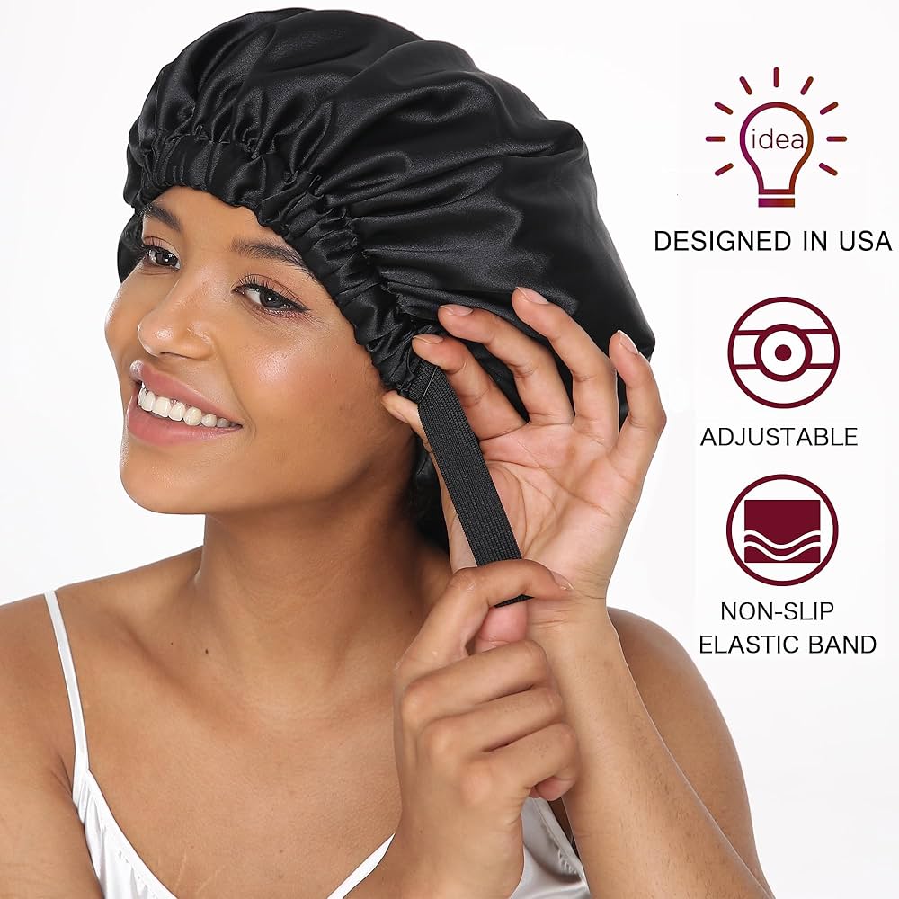 How to Use an Adjustable Satin Bonnet for Hair Protection