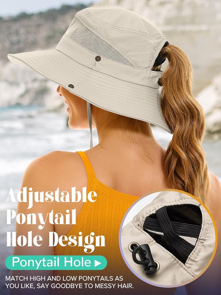 The Best Womens Sun Hat with Ponytail Hole for Summer Activities