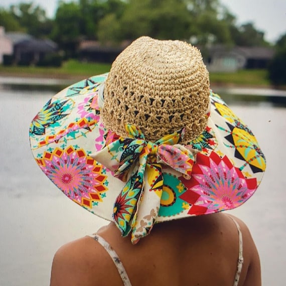 Cute Womens Wide Brim Sun Hat - Perfect for Beach or Garden